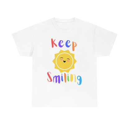 Keep Smiling - Sun - Unisex Heavy Cotton Tee