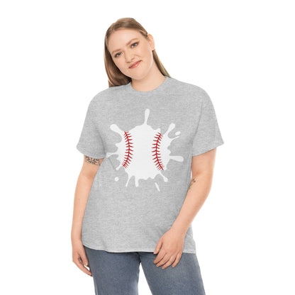 Baseball Splat - Big - Unisex Cotton Tee