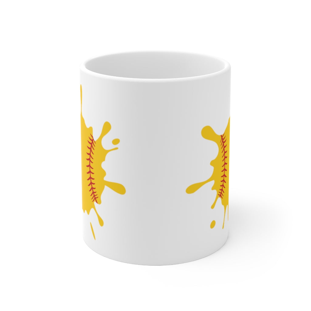 Softball Splat - Ceramic Mug 11oz