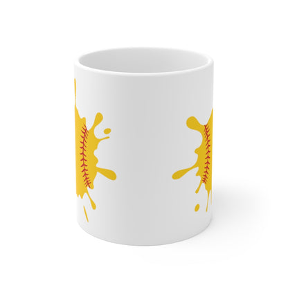 Softball Splat - Ceramic Mug 11oz