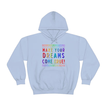 Make Your Dreams Come True - Rainbow Rain -Unisex Heavy Blend™ Hooded Sweatshirt