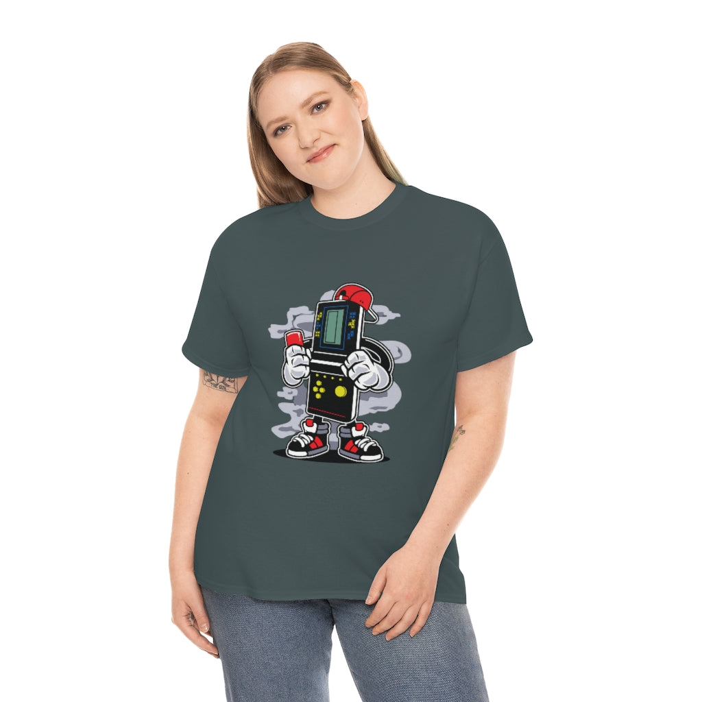 Cartoon Art - Retro Brick Game - Unisex Heavy Cotton Tee