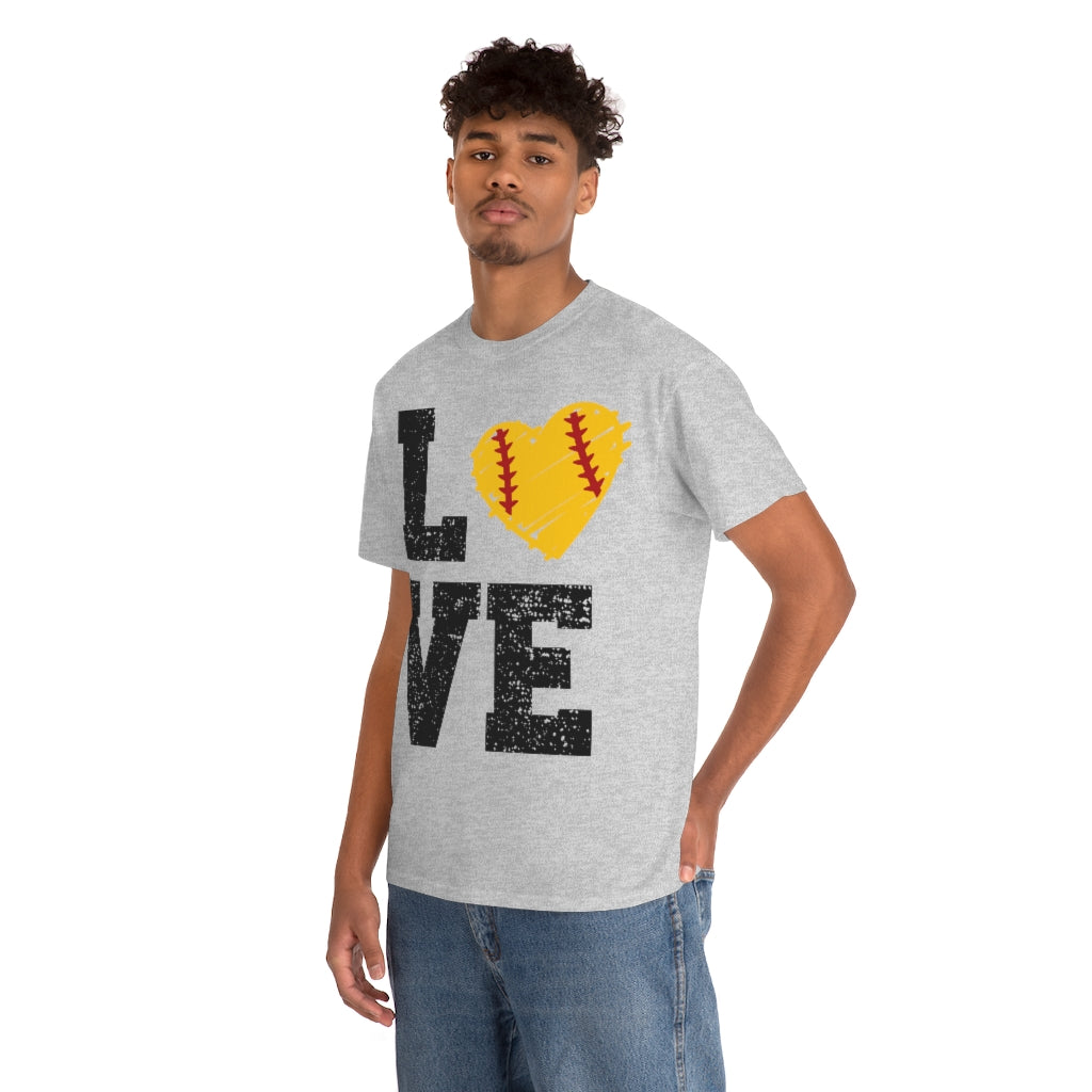 Softball - LOVE Unisex Cotton Tee