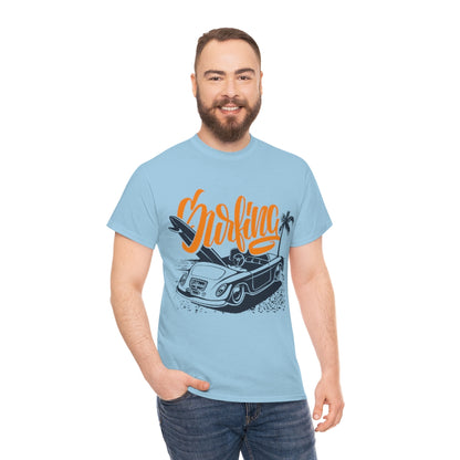 Surfing Convertible VW - Unisex Heavy Cotton Tee