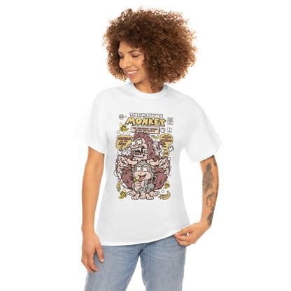 Cartoon Mad Monkey Comic Book Cover - Unisex Heavy Cotton Tee