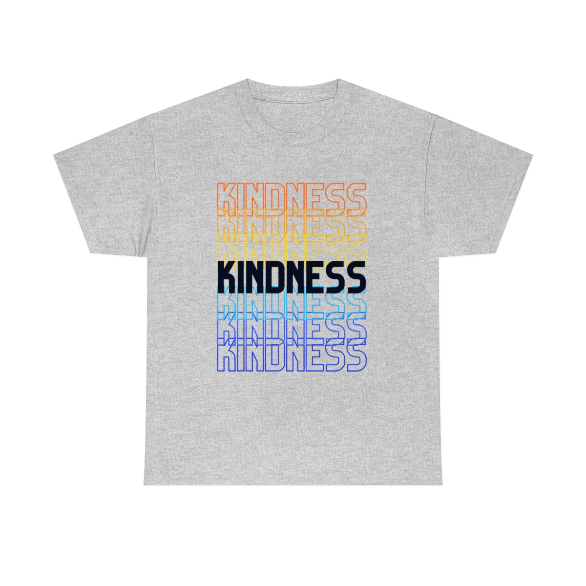 KINDNESS - repeating rainbow - Unisex Heavy Cotton Tee