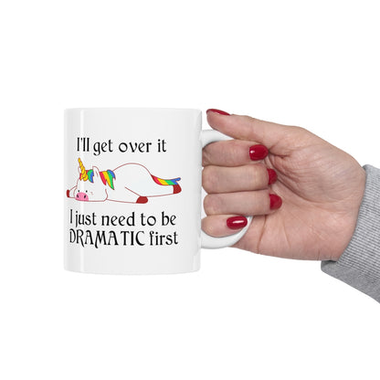 Dramatic Unicorn - Ceramic Mug 11oz