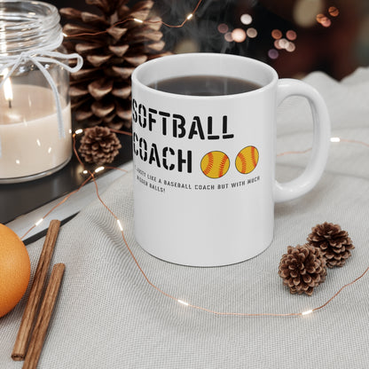 Softball Coach - Like a Baseball Coach But With Bigger... - Ceramic Mug 11oz