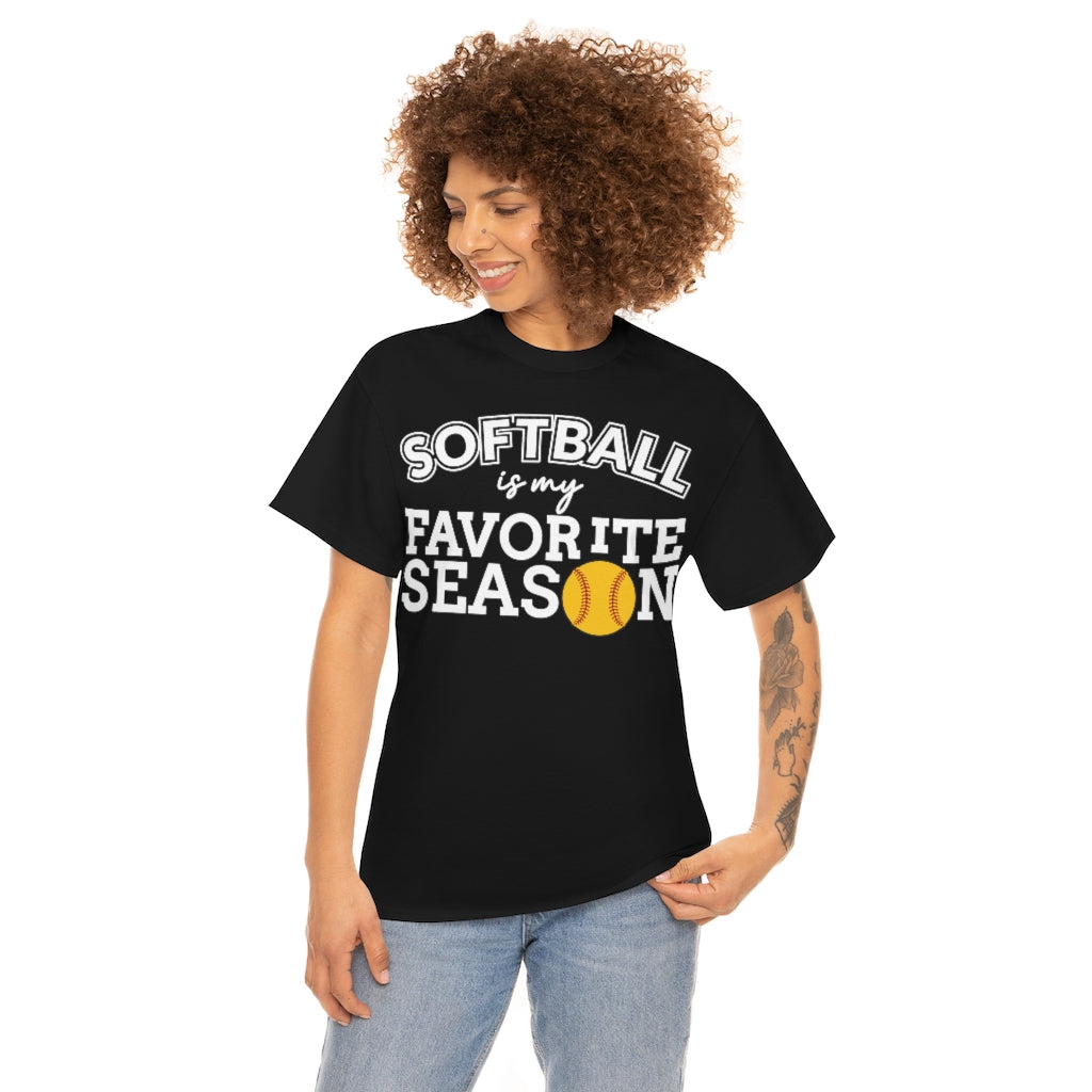 Softball Is My Favorite Season - Unisex Cotton Tee