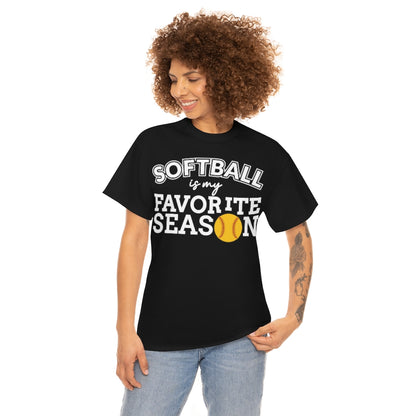 Softball Is My Favorite Season - Unisex Cotton Tee