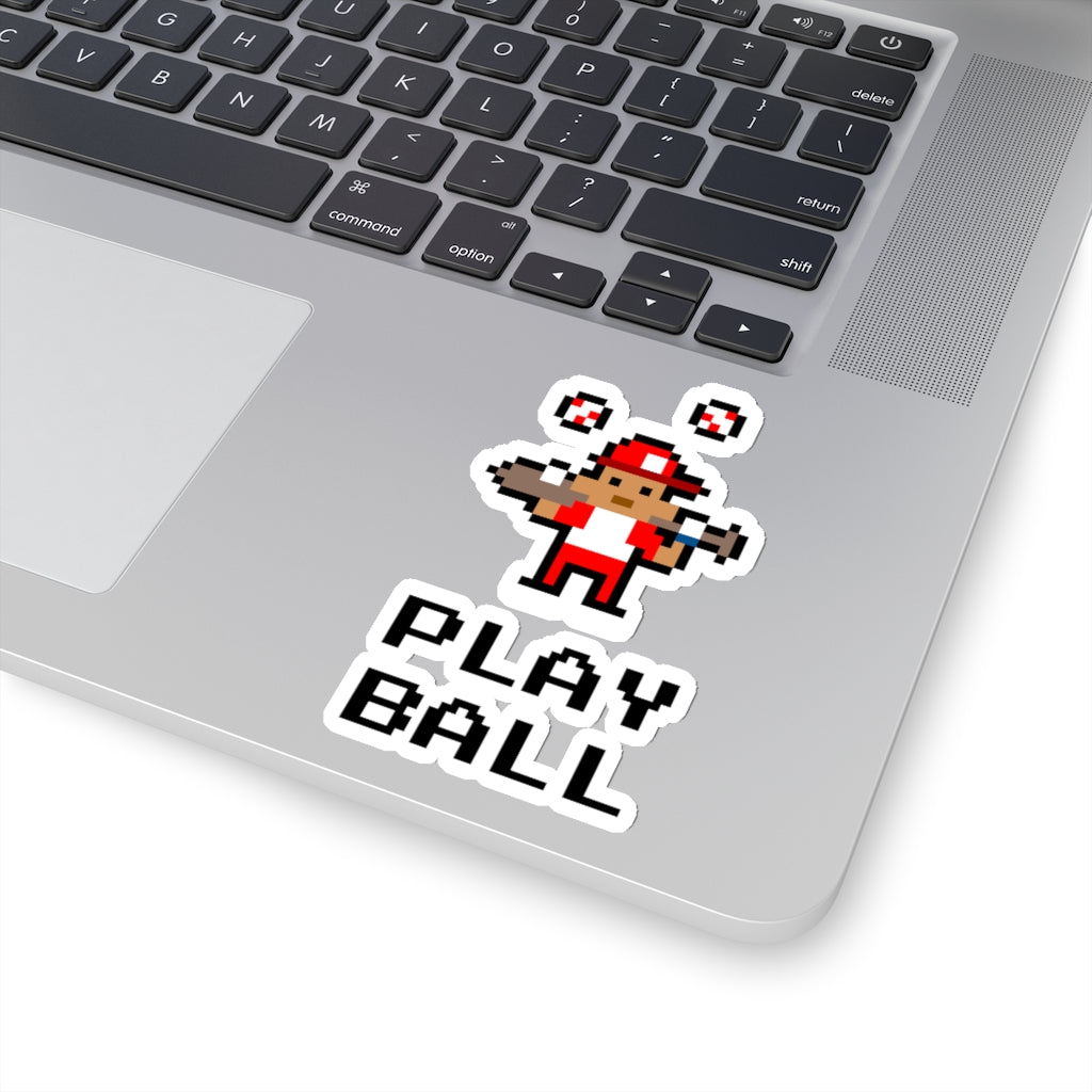 Baseball - Retro 8-bit - Play Ball - Kiss-Cut Stickers