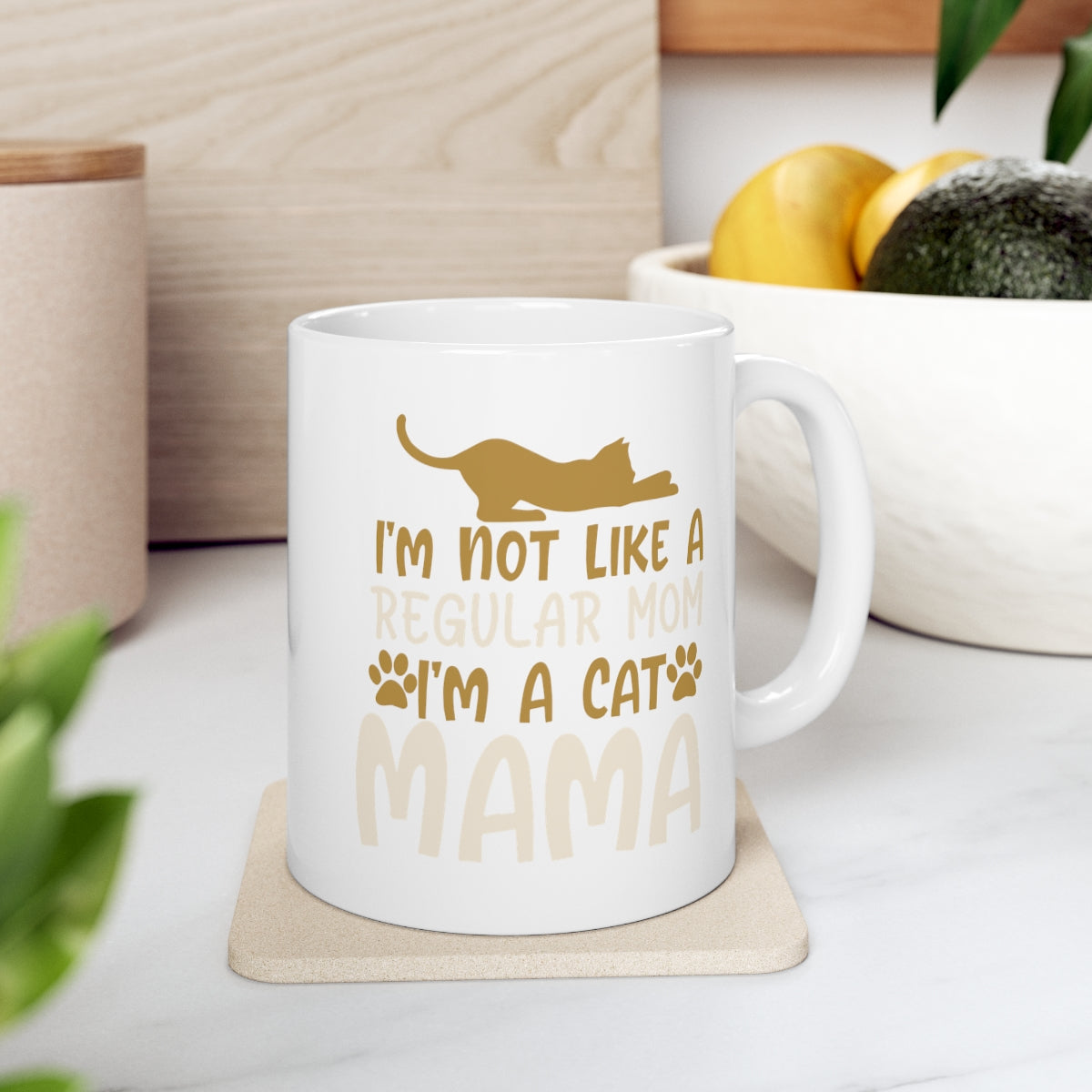 I'm Not A Regular Mom I'm A Cat Mama - Ceramic Mug 11oz