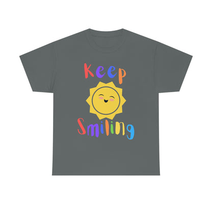 Keep Smiling - Sun - Unisex Heavy Cotton Tee