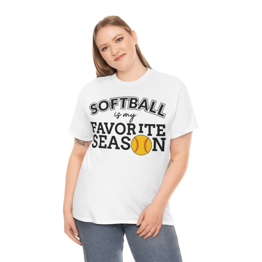 Softball Is My Favorite Season - Unisex Cotton Tee