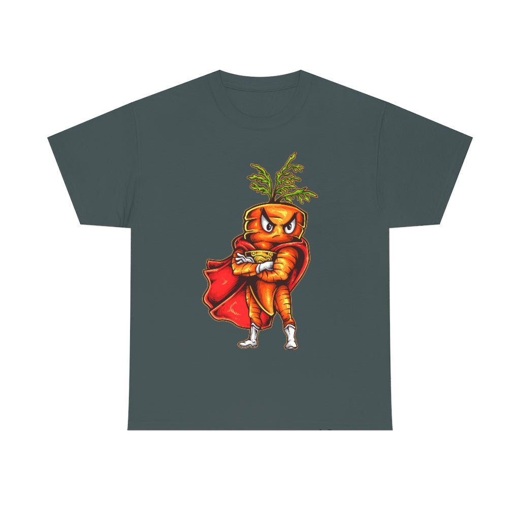 Cartoon Art - Super Carrot - Unisex Heavy Cotton Tee