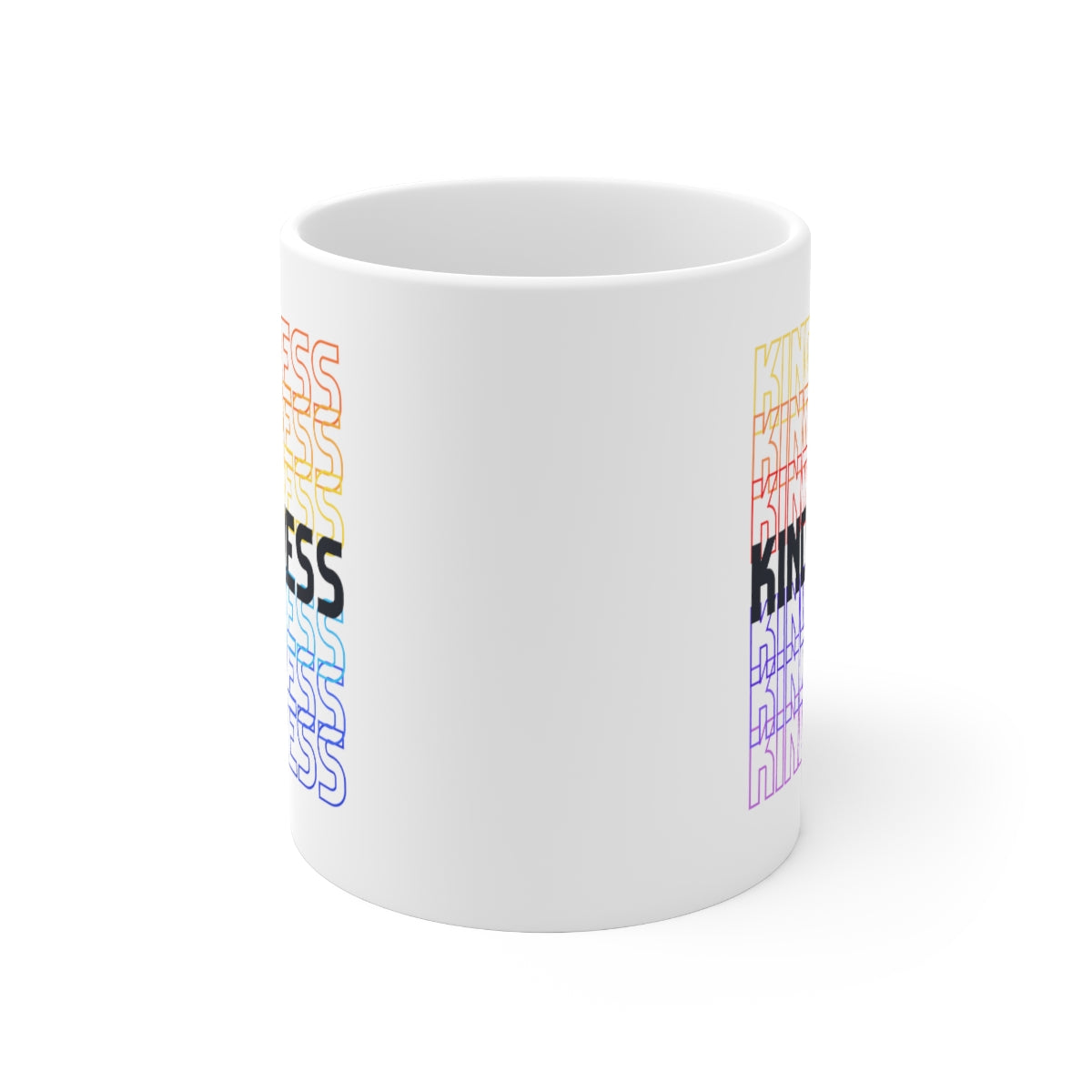 Kindness - Rainbow Words - Ceramic Mug 11oz