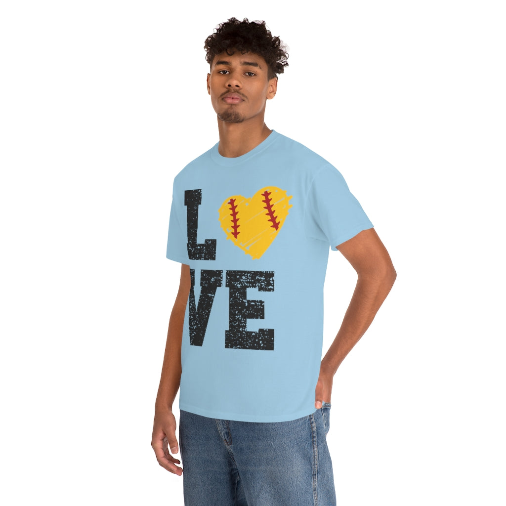 Softball - LOVE Unisex Cotton Tee