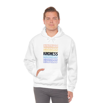 Kindness Repeating Rainbow - Rainbow -Unisex Heavy Blend™ Hooded Sweatshirt