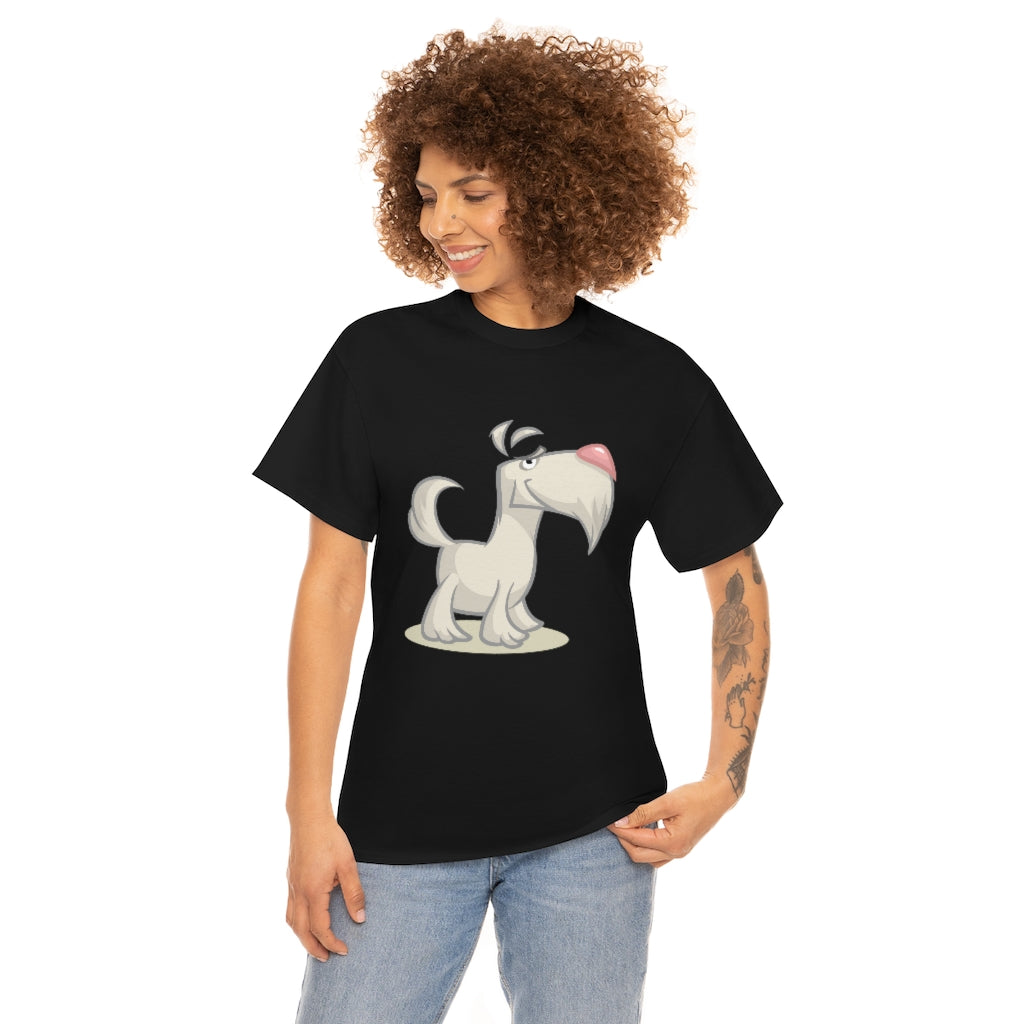 Cartoon Dog - Schnauzer - Unisex Heavy Cotton Tee