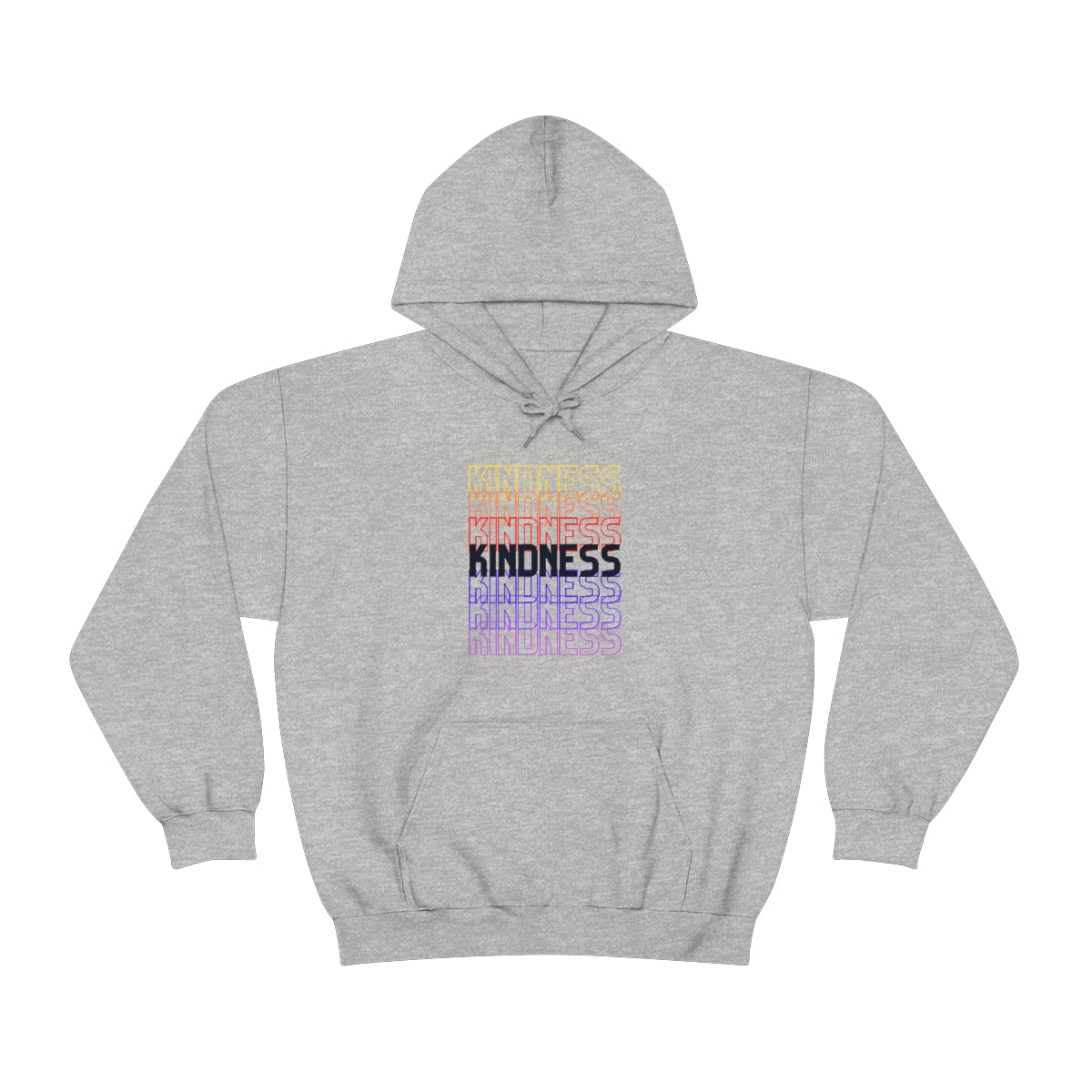 Kindness Repeating Rainbow - Rainbow -Unisex Heavy Blend™ Hooded Sweatshirt