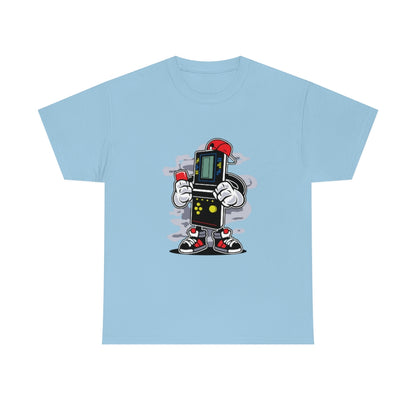 Cartoon Art - Retro Brick Game - Unisex Heavy Cotton Tee