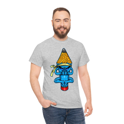 Cartoon Art - Pencil Meditation - Unisex Heavy Cotton Tee