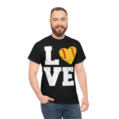 Softball - LOVE Unisex Cotton Tee