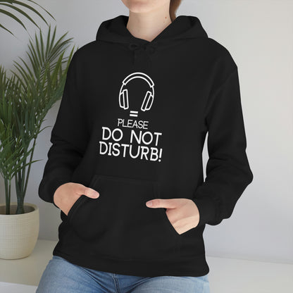 Headphones equals Do Not Disturb - Unisex Heavy Blend™ Hooded Sweatshirt