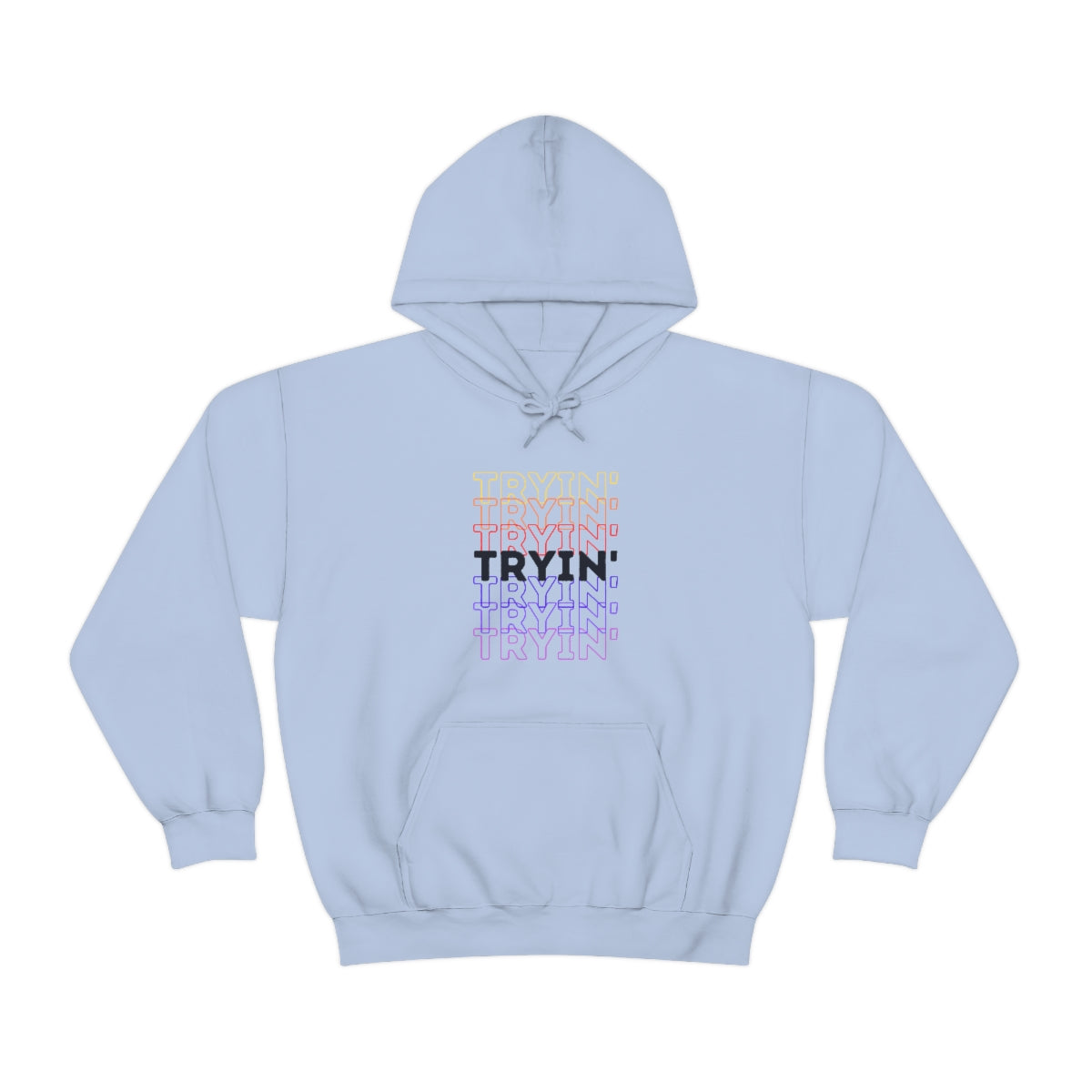 Tryin' Repeating Rainbow - Unisex Heavy Blend™ Hooded Sweatshirt