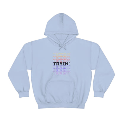 Tryin' Repeating Rainbow - Unisex Heavy Blend™ Hooded Sweatshirt