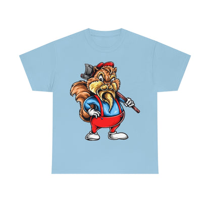 Cartoon Art Series - Chip the Lumberjack - Unisex Heavy Cotton Tee