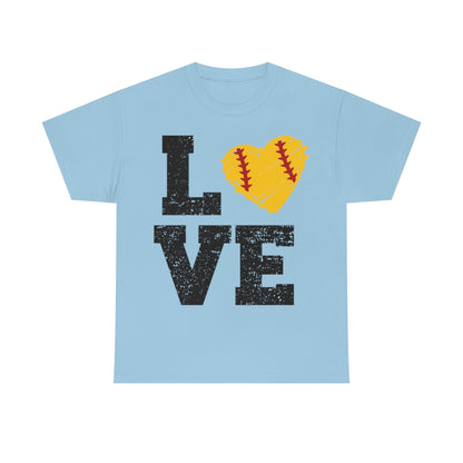 Softball - LOVE Unisex Cotton Tee