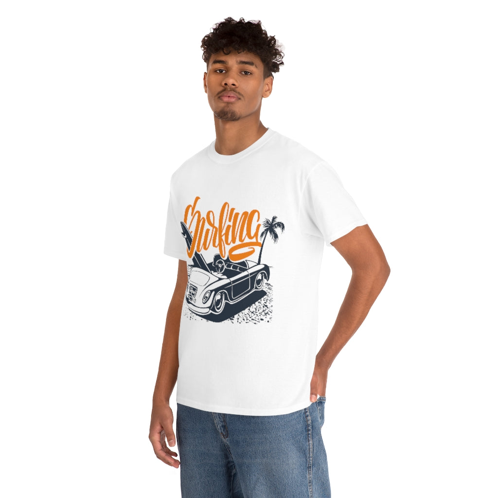 Surfing Convertible VW - Unisex Heavy Cotton Tee