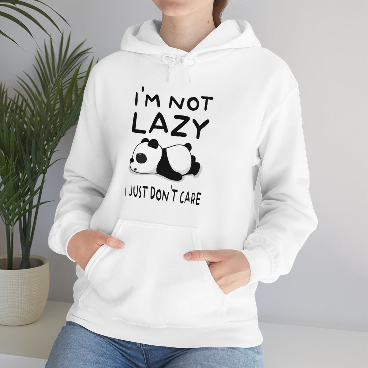 I'm Not Lazy Panda - Unisex Heavy Blend™ Hooded Sweatshirt