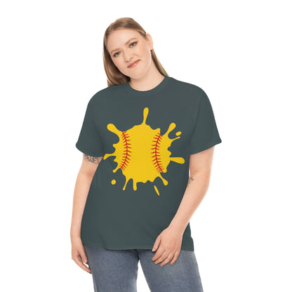 Softball SPLAT! - Unisex Cotton Tee