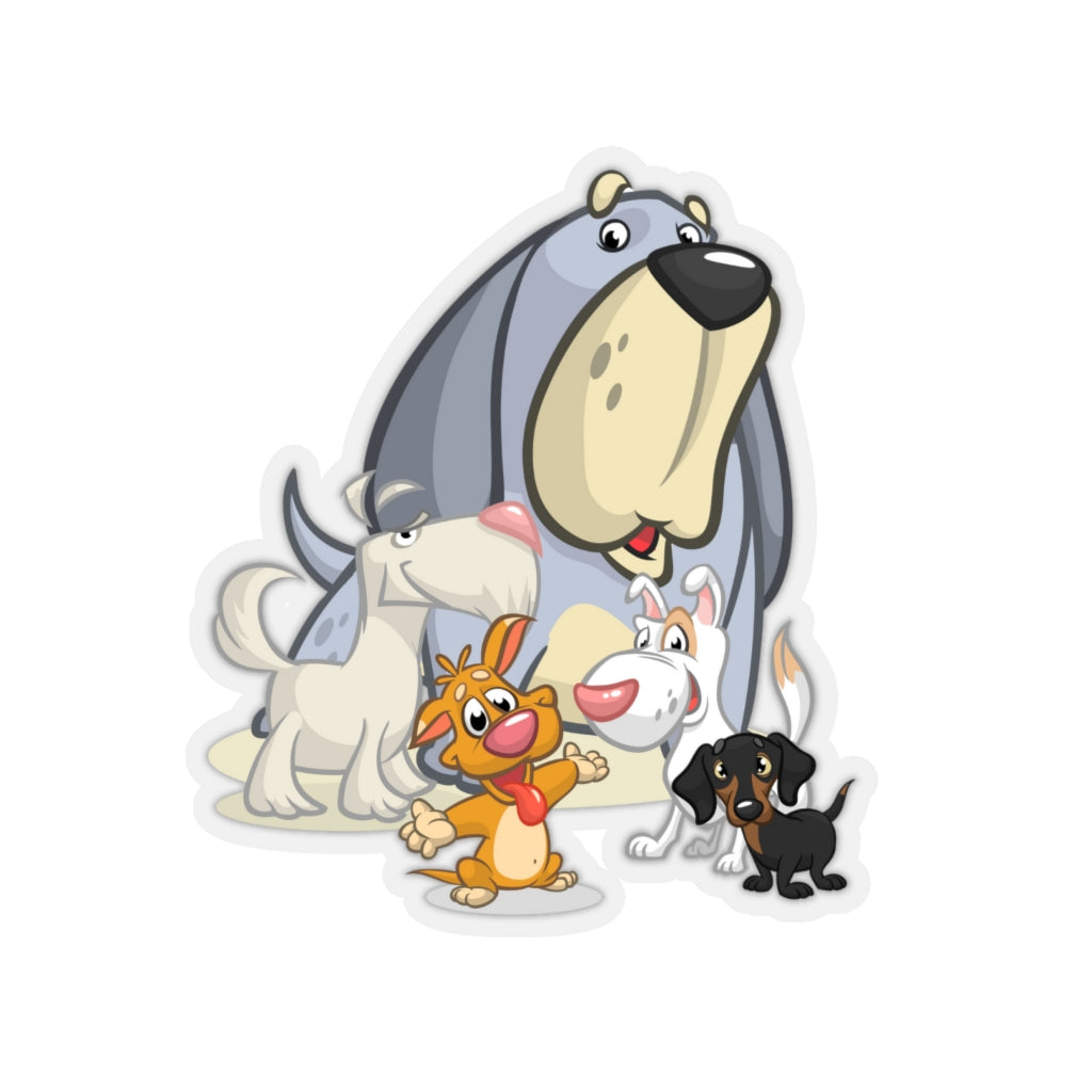 Cartoon Dogs - The Whole Gang - Kiss-Cut Stickers