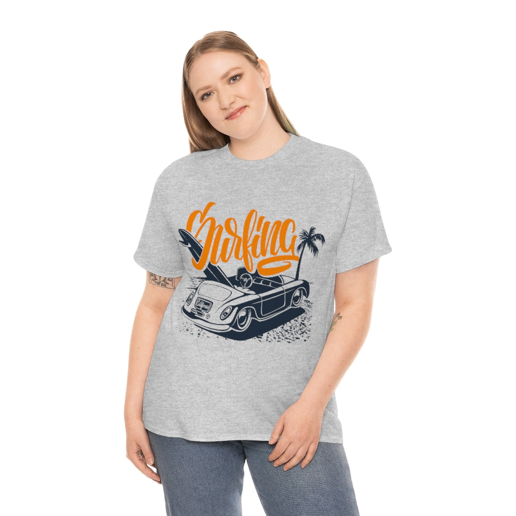 Surfing Convertible VW - Unisex Heavy Cotton Tee