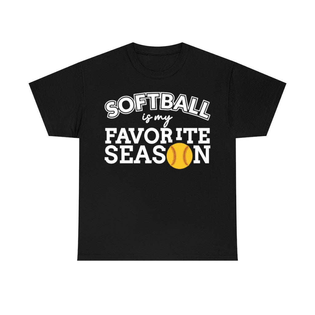 Softball Is My Favorite Season - Unisex Cotton Tee