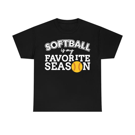 Softball Is My Favorite Season - Unisex Cotton Tee