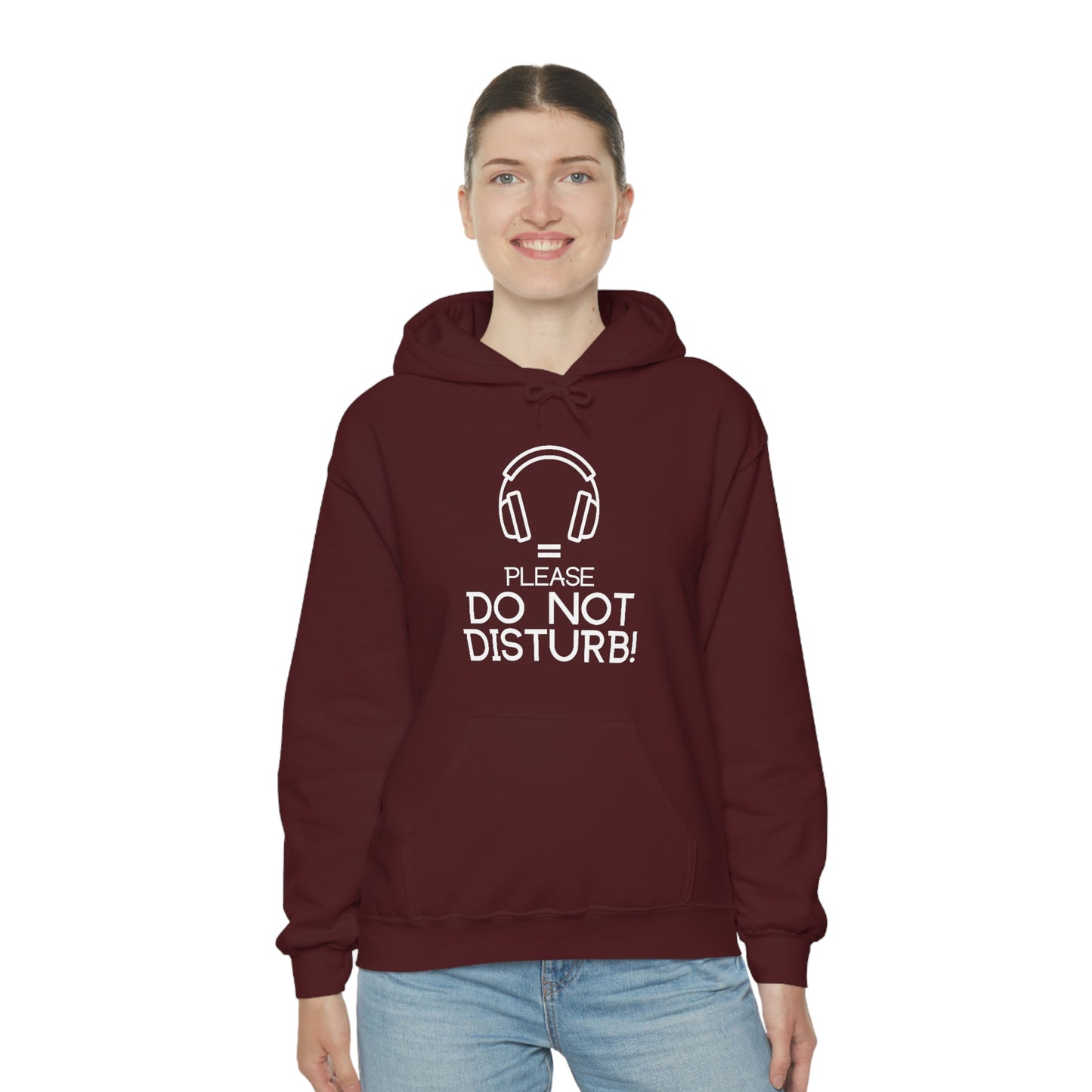 Headphones equals Do Not Disturb - Unisex Heavy Blend™ Hooded Sweatshirt