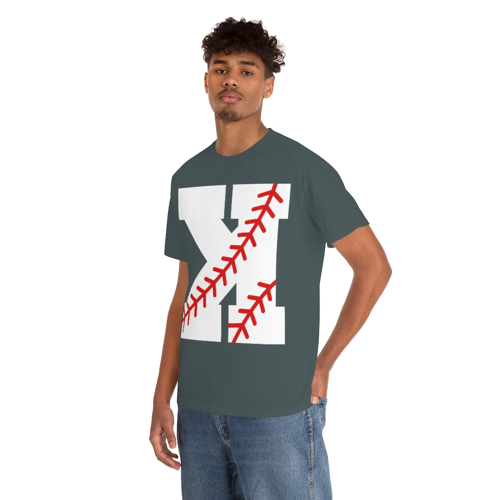 Backwards K - Strikeout - Baseball - Unisex Cotton Tee