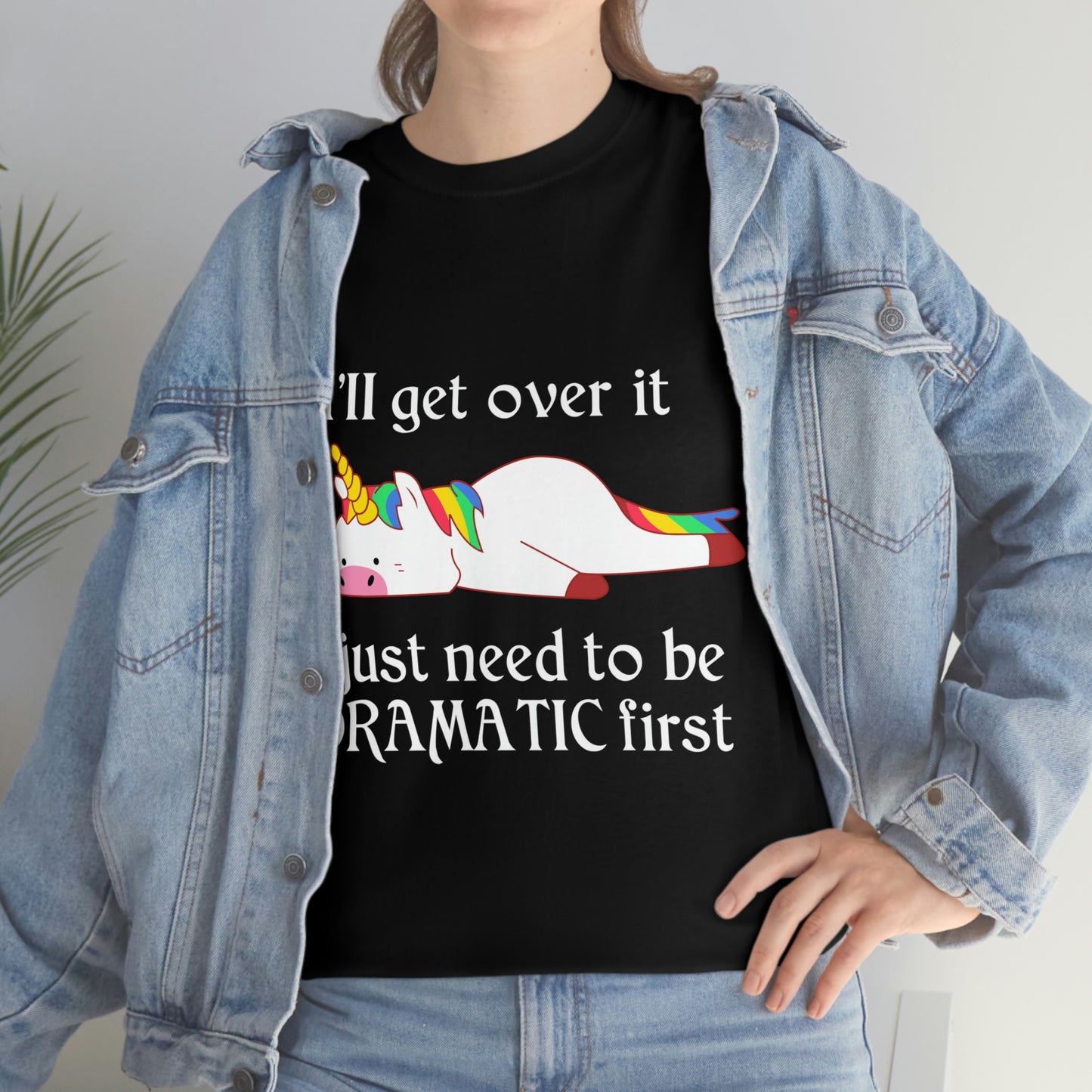 Dramatic Unicorn - Unisex Heavy Cotton Tee