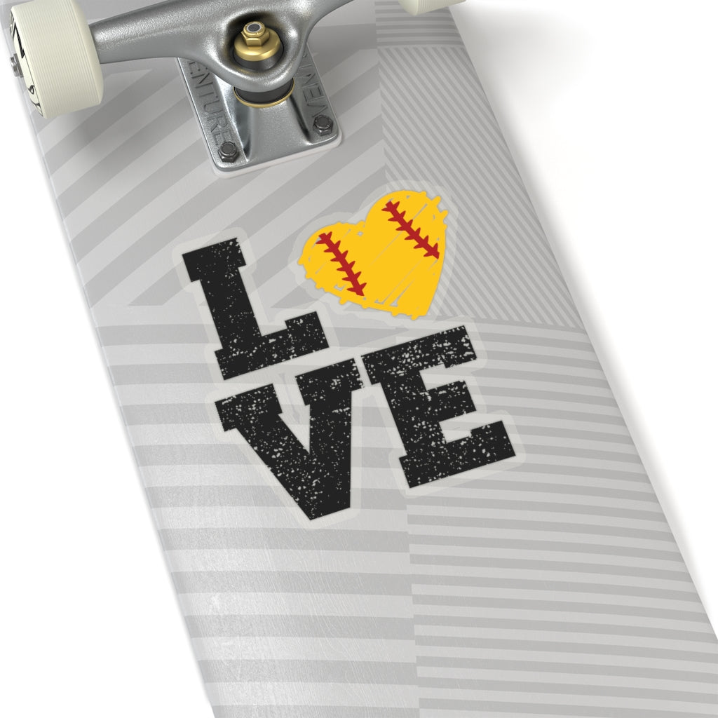 LOVE Softball - Kiss-Cut Stickers