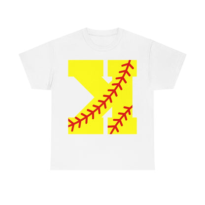 Backwards K - Strikeout - Softball - Unisex Cotton Tee