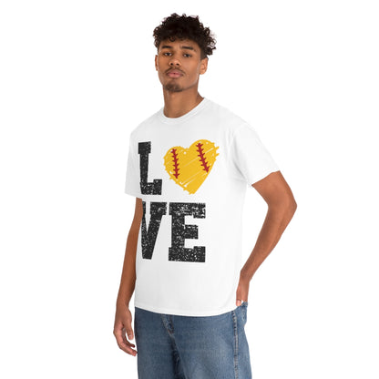 Softball - LOVE Unisex Cotton Tee