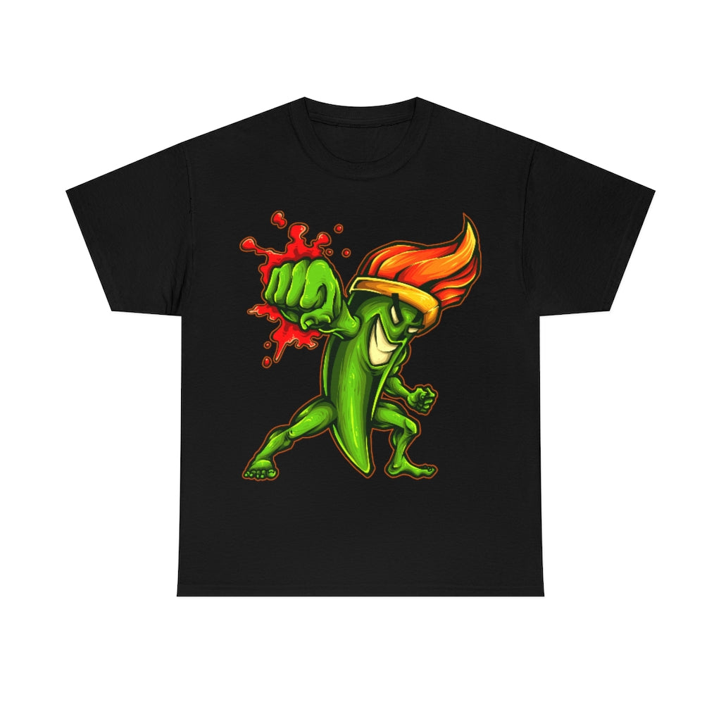 Cartoon Art - Fists of Fury Paintbrush - Unisex Heavy Cotton Tee