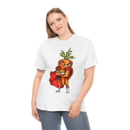 Cartoon Art - Super Carrot - Unisex Heavy Cotton Tee