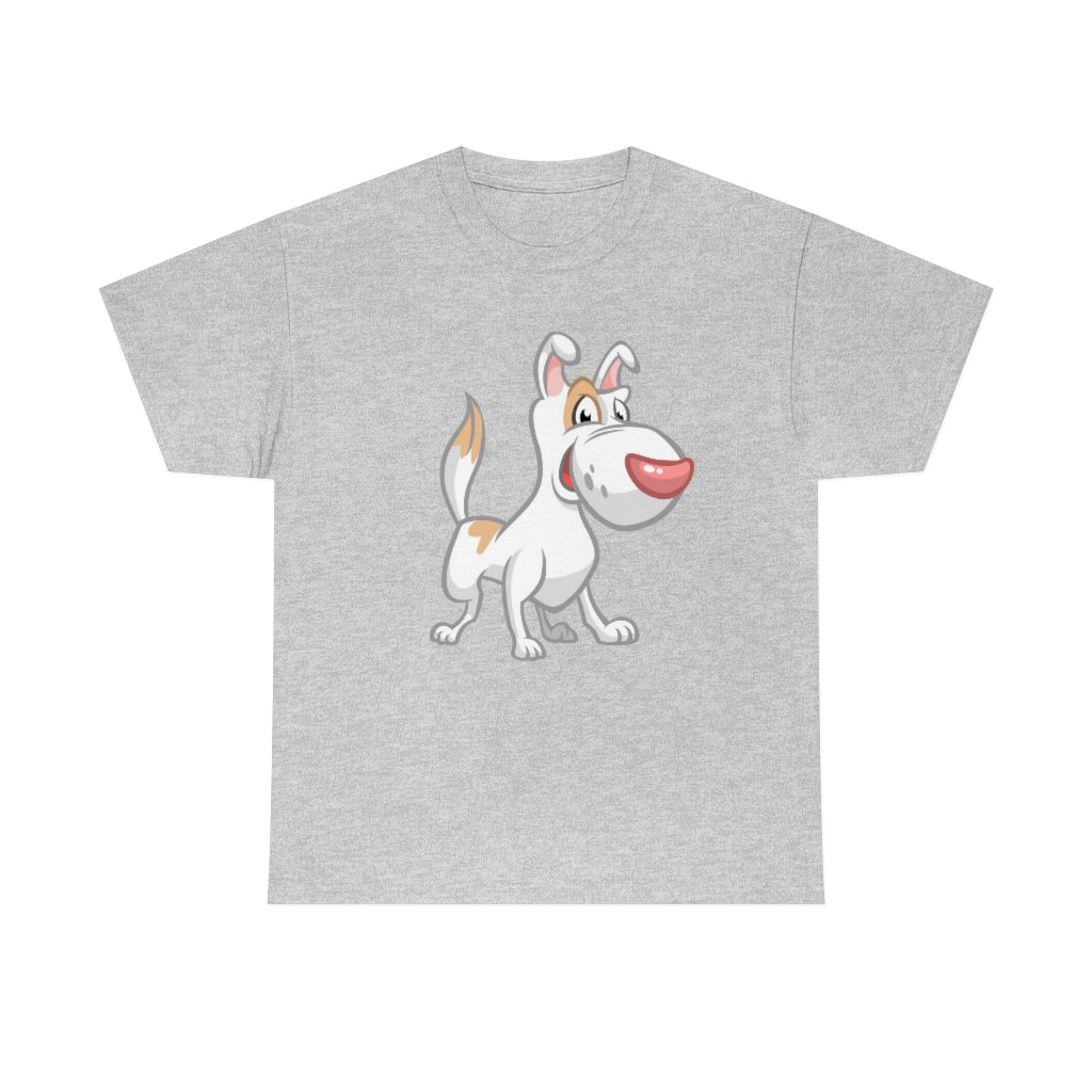 Cartoon Dog White with eye-patch - Unisex Heavy Cotton Tee