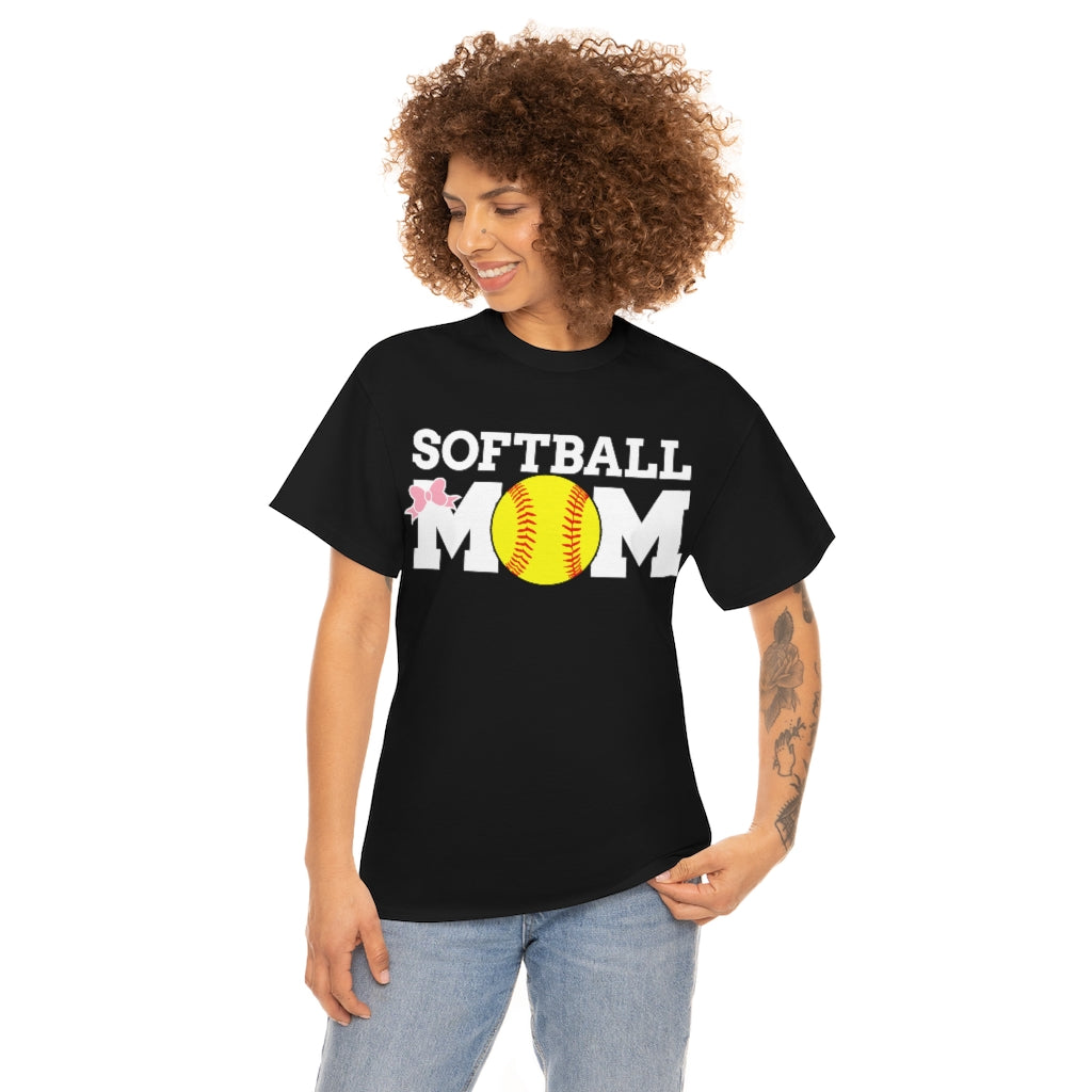 Softball MOM  - Unisex Cotton Tee