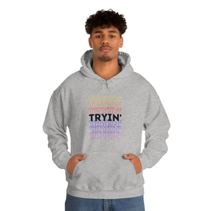 Tryin' Repeating Rainbow - Unisex Heavy Blend™ Hooded Sweatshirt